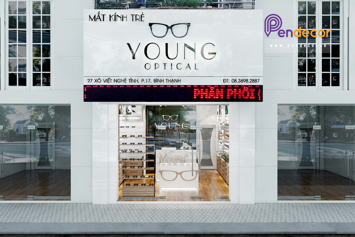 Thiết Kế Cửa Hàng Mắt Kính Young Optical