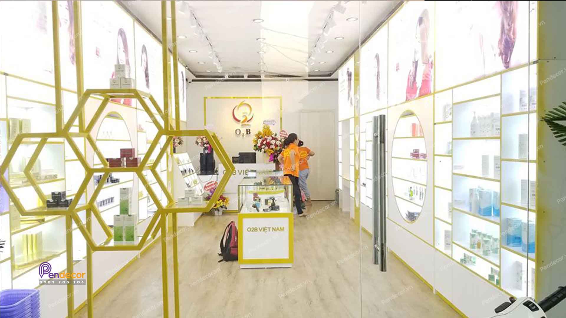 Thi công Shop Mỹ Phẩm O2B - Đồng Nai