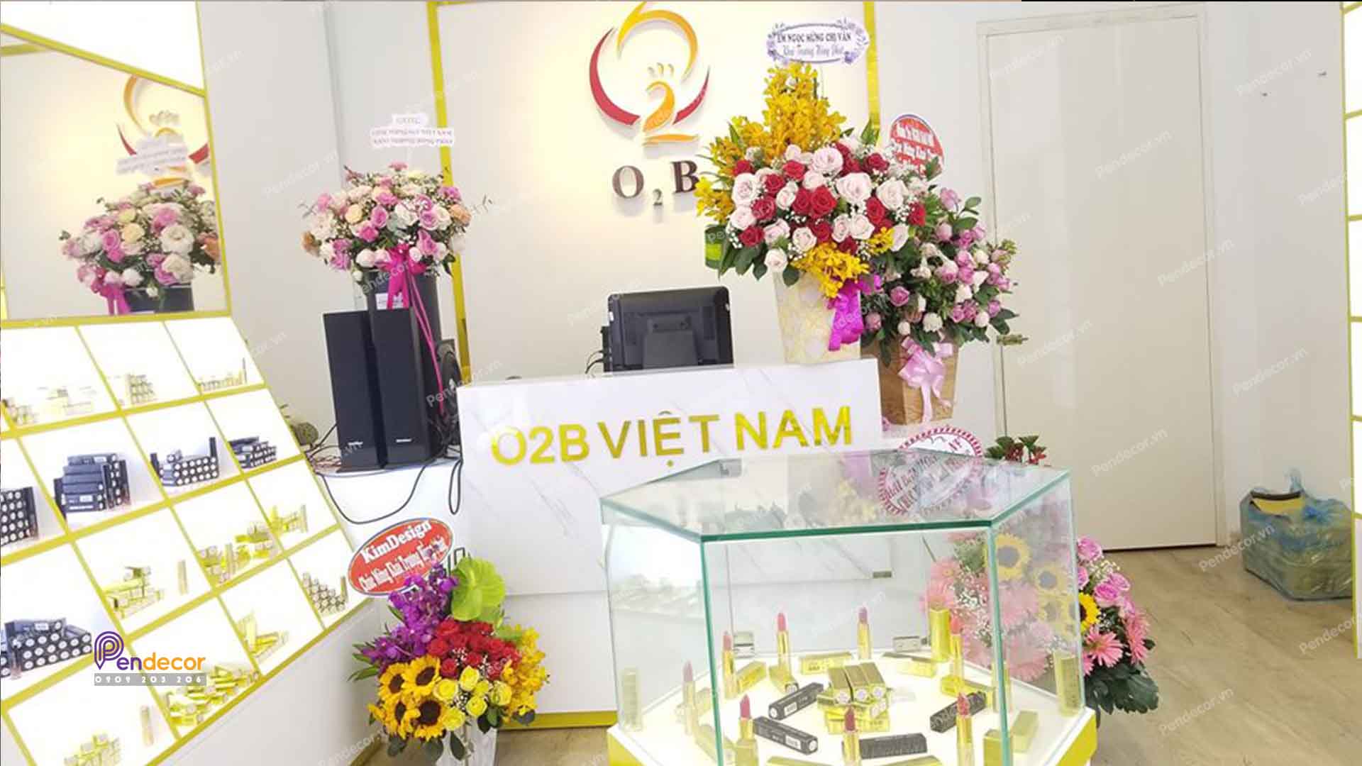 Thi công Shop Mỹ Phẩm O2B - Đồng Nai