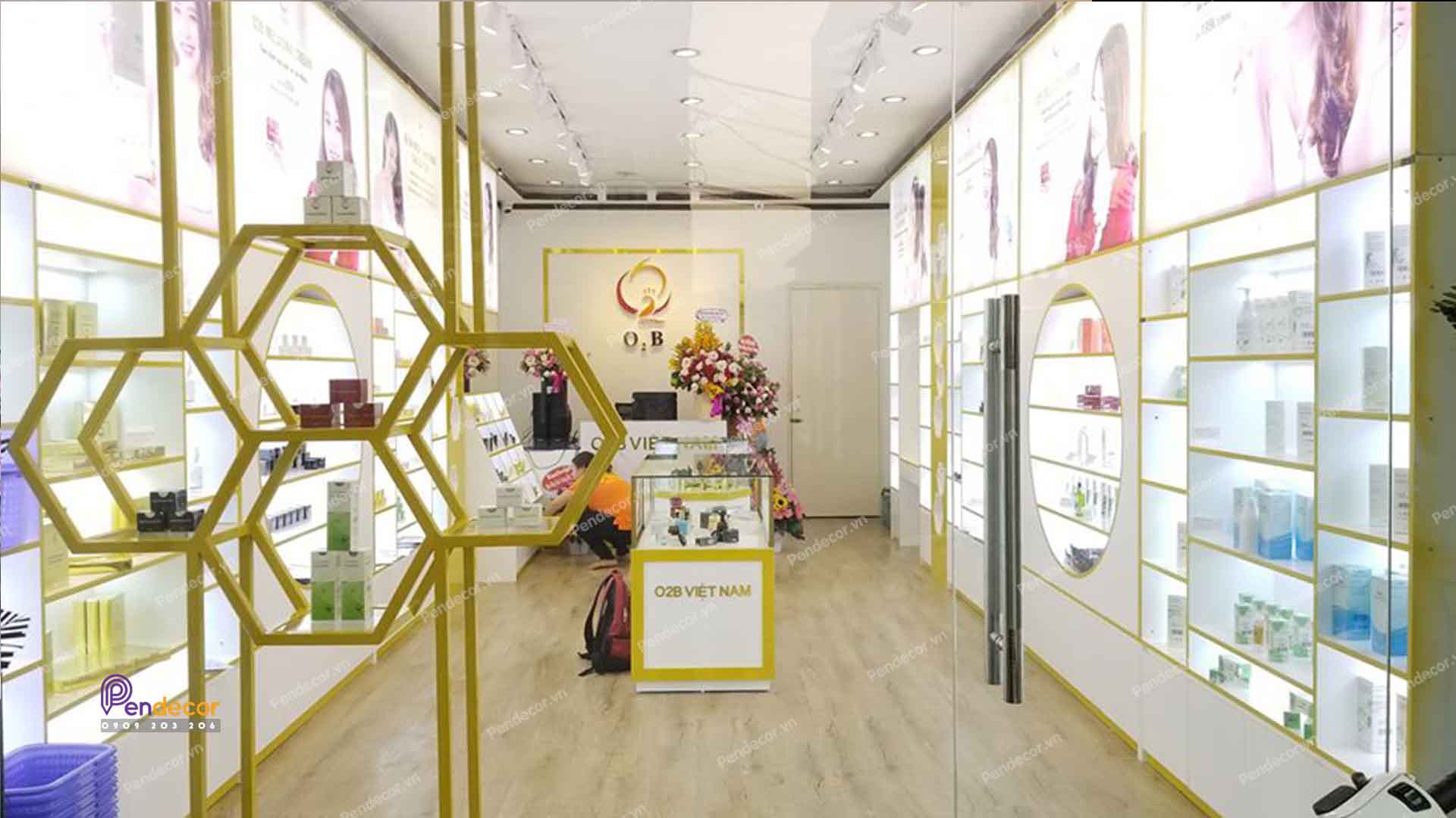 Thi công Shop Mỹ Phẩm O2B - Đồng Nai