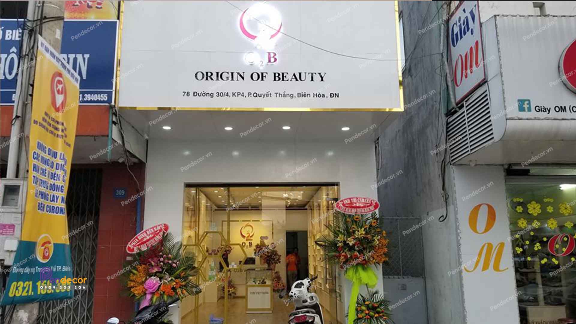 Thi công Shop Mỹ Phẩm O2B - Đồng Nai