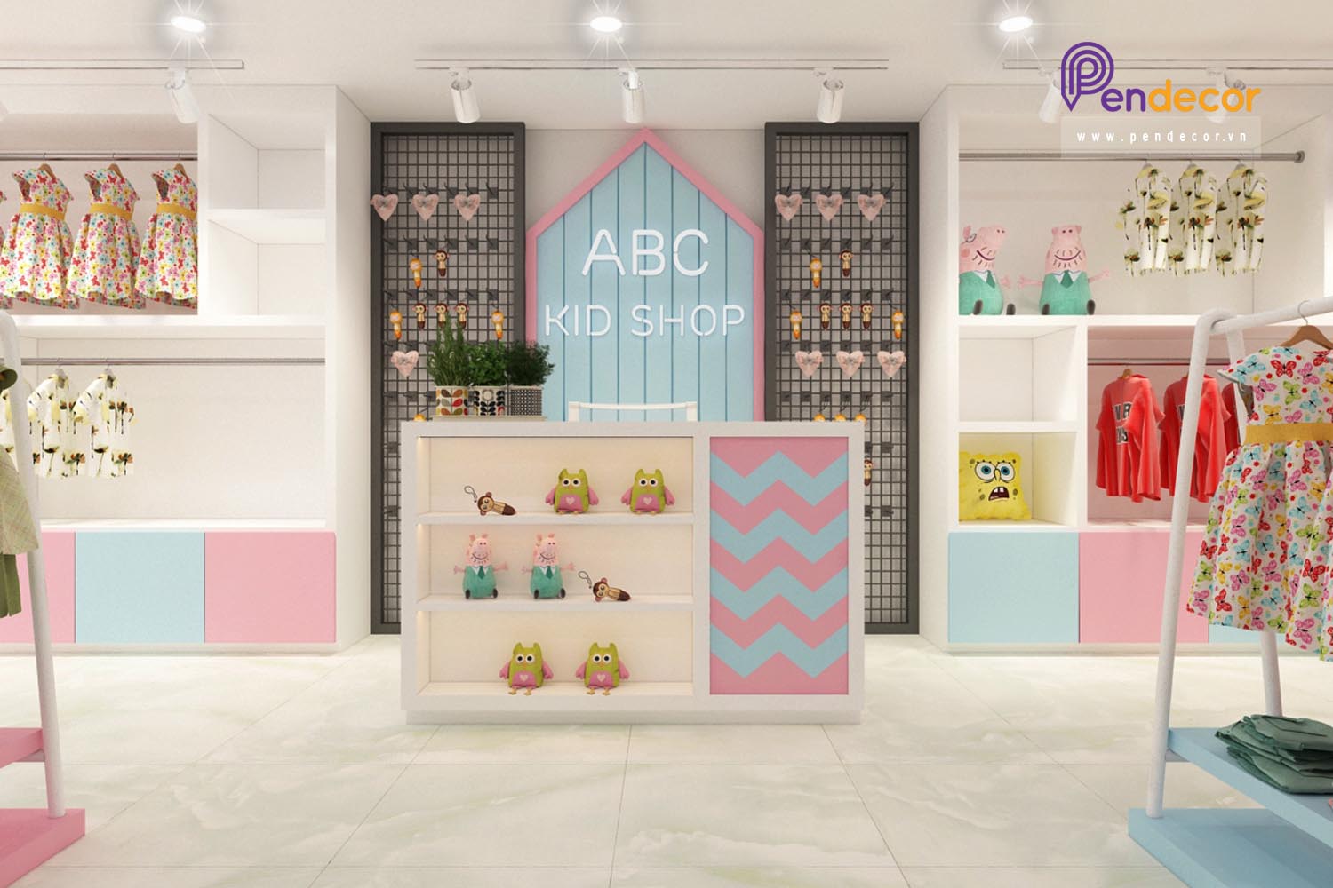 Các vật dụng cần thiết cho mẹ và bé phải được trưng bày một cách thuận tiện nhất