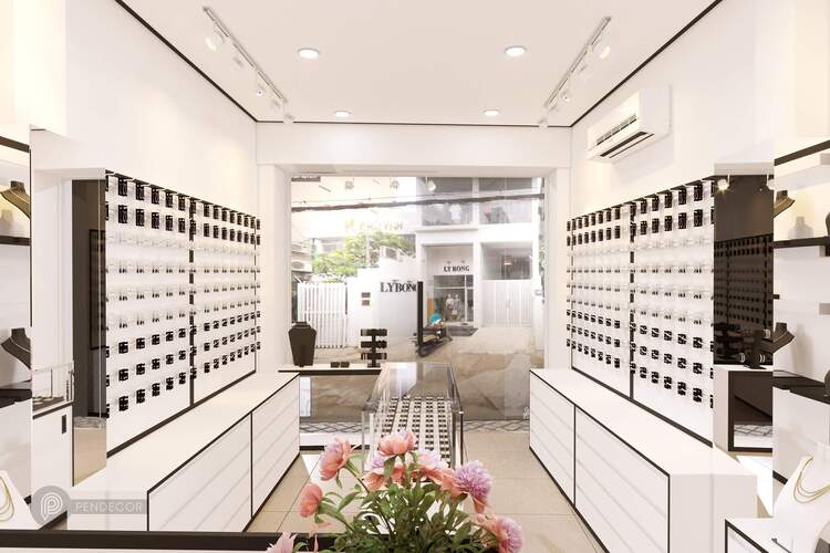 Khi thiết kế showroom, màu sắc và ánh sáng cũng cần có sự hài hòa