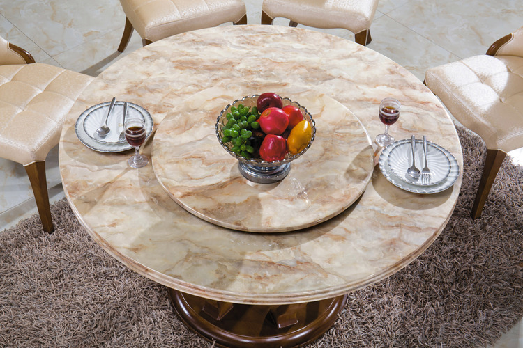 mẫu bàn ăn mặt đá - 8 pendecor