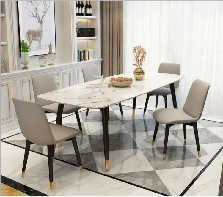 mẫu bàn ăn mặt đá - 2 pendecor