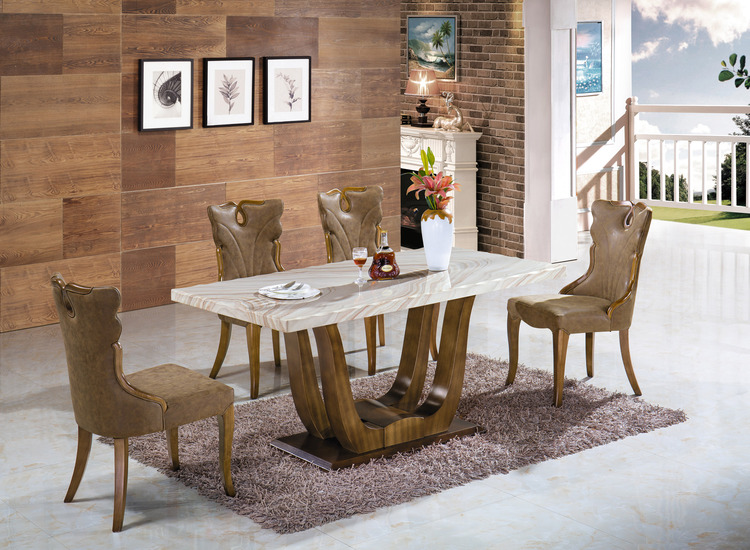 mẫu bàn ăn mặt đá - 6 pendecor