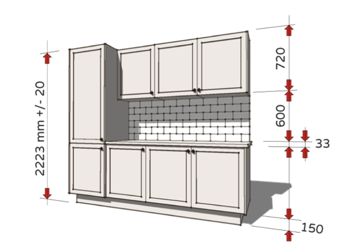 Khoảng cách giữa kệ bếp trên và kệ bếp dưới phải hợp lý