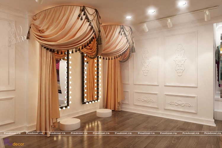 Ánh sáng nên kết hợp với gương để tạo ra tầm nhìn ưng mắt nhất