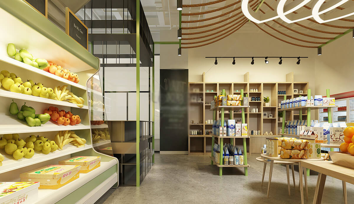 Cửa hàng hoa quả sạch phong cách hiện đại