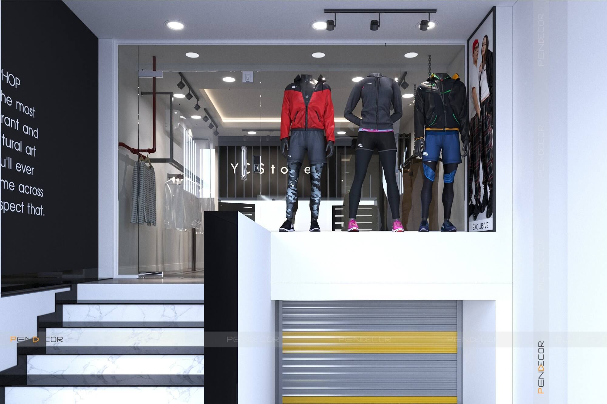 Thiết Kế Shop Thời Trang Nam YC Store