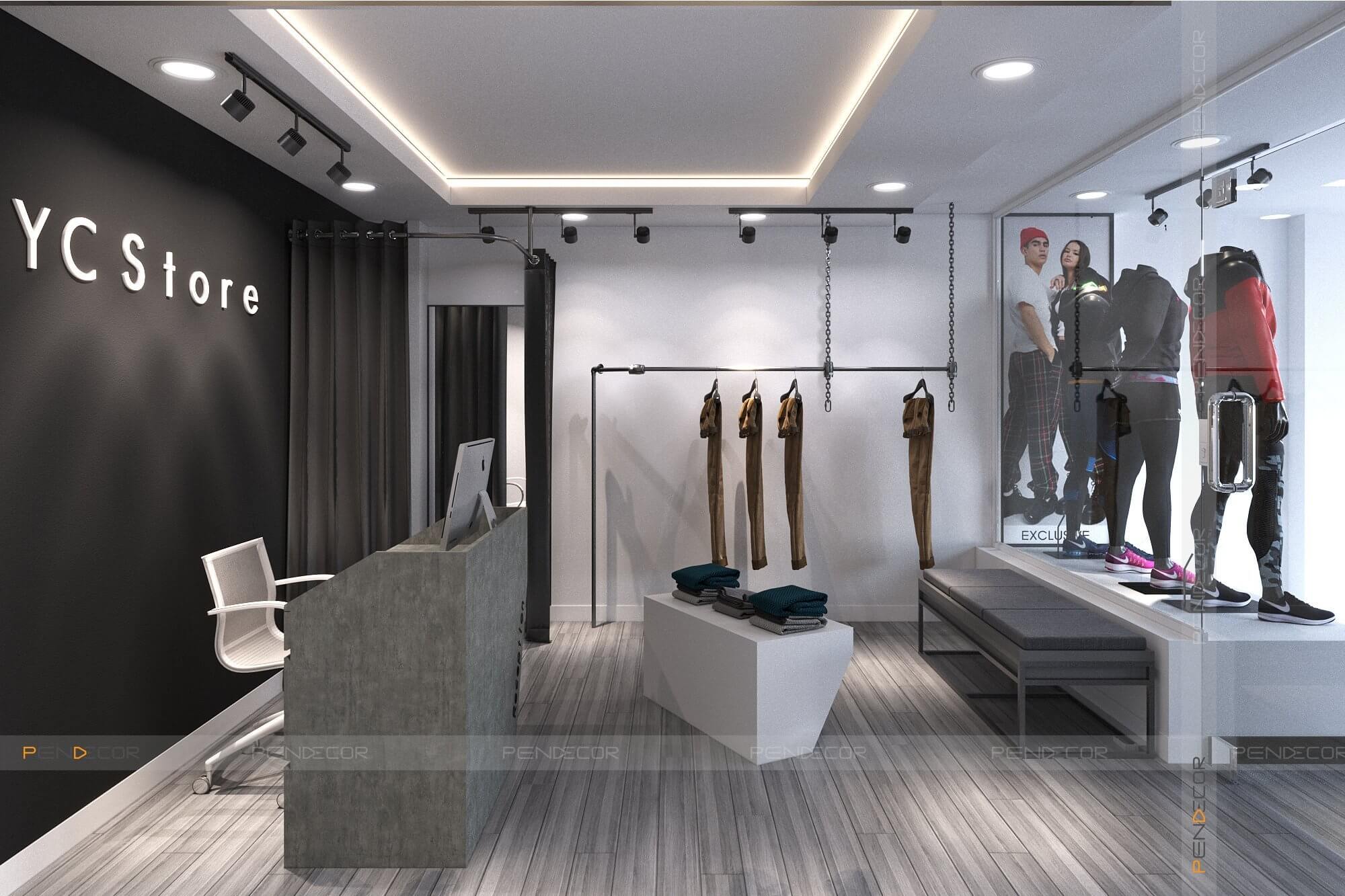 Thiết Kế Shop Thời Trang Nam YC Store