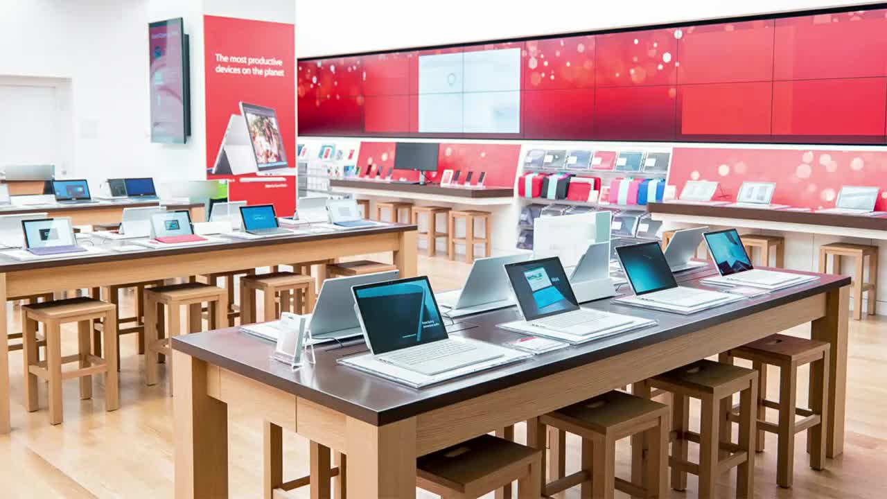 Những mẫu thiết kế cửa hàng máy tính đẹp, chuyên nghiệp