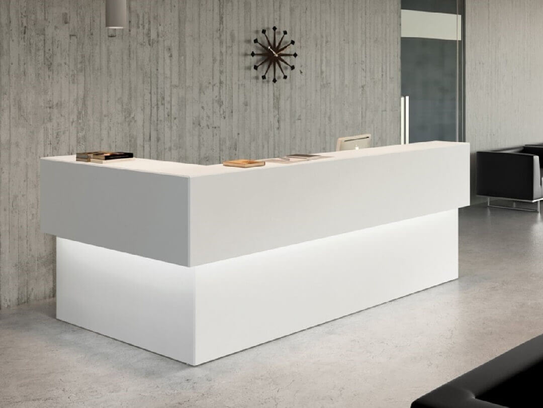 Chất liệu quầy lễ tân cũng là yếu tố quan trọng