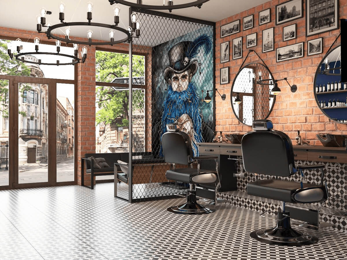 Thiết kế salon tóc nam chuẩn Barbershop