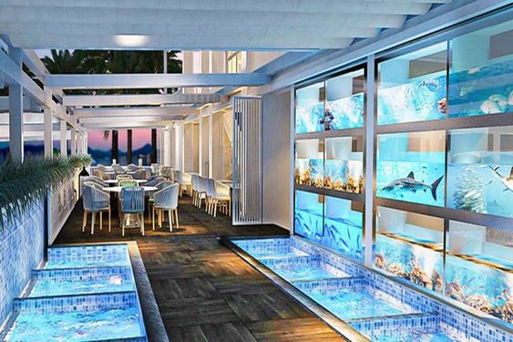 Thiết kế cửa hàng hải sản kết hợp nhà hàng phục vụ tại chỗ đang là xu hướng thịnh hành