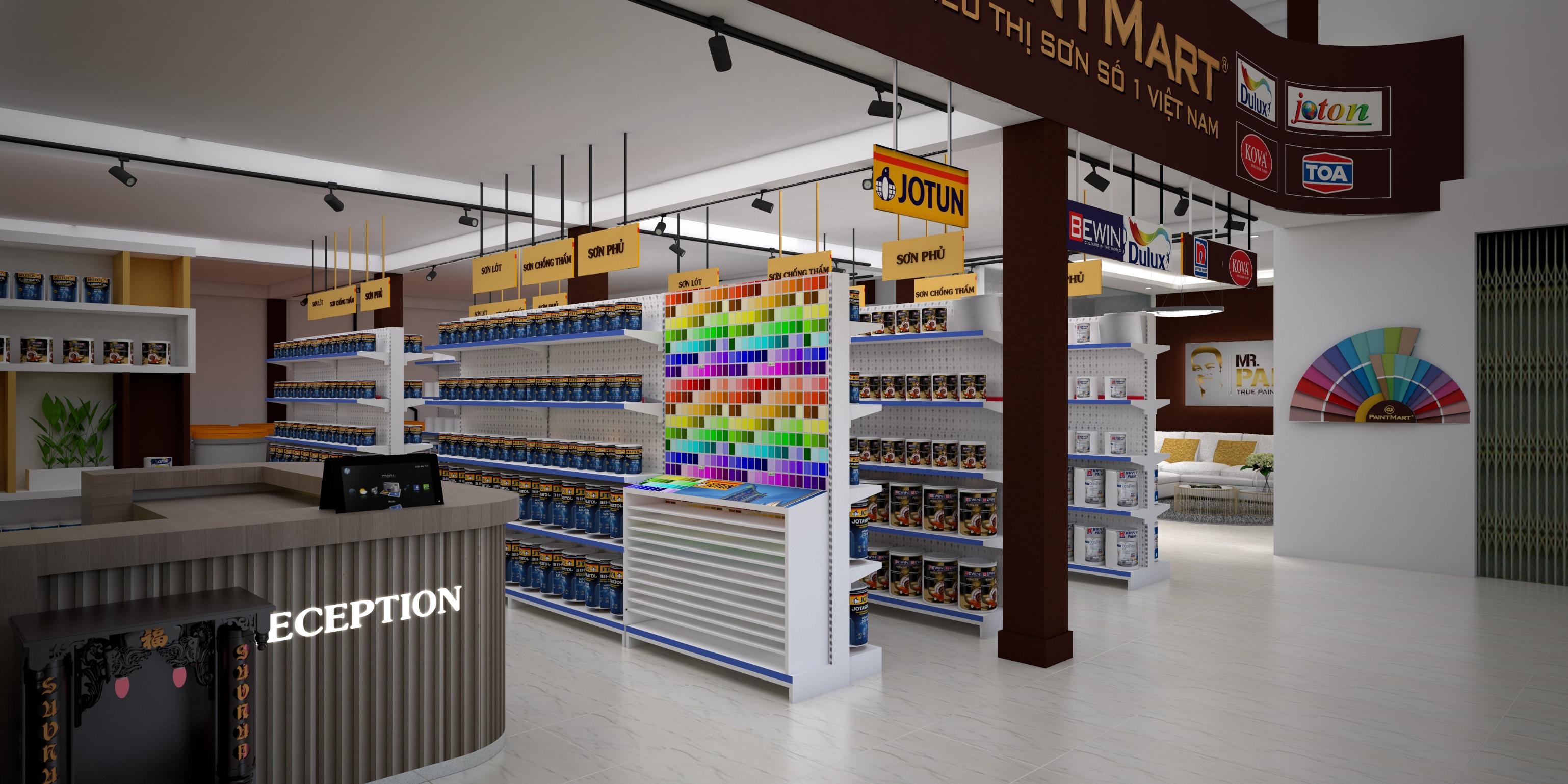 Không gian mở rất thuận lợi cho công tác bày trí, xuất nhập