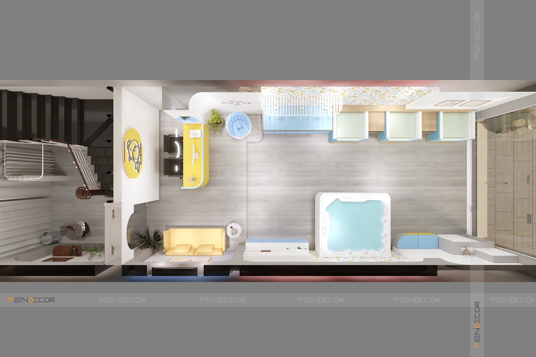 Thiết kế Spa Mẹ và Bé Cherry