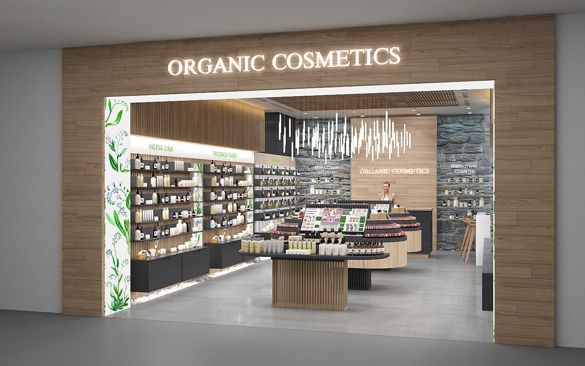 Thiết kế mặt tiền cửa hàng tối giản