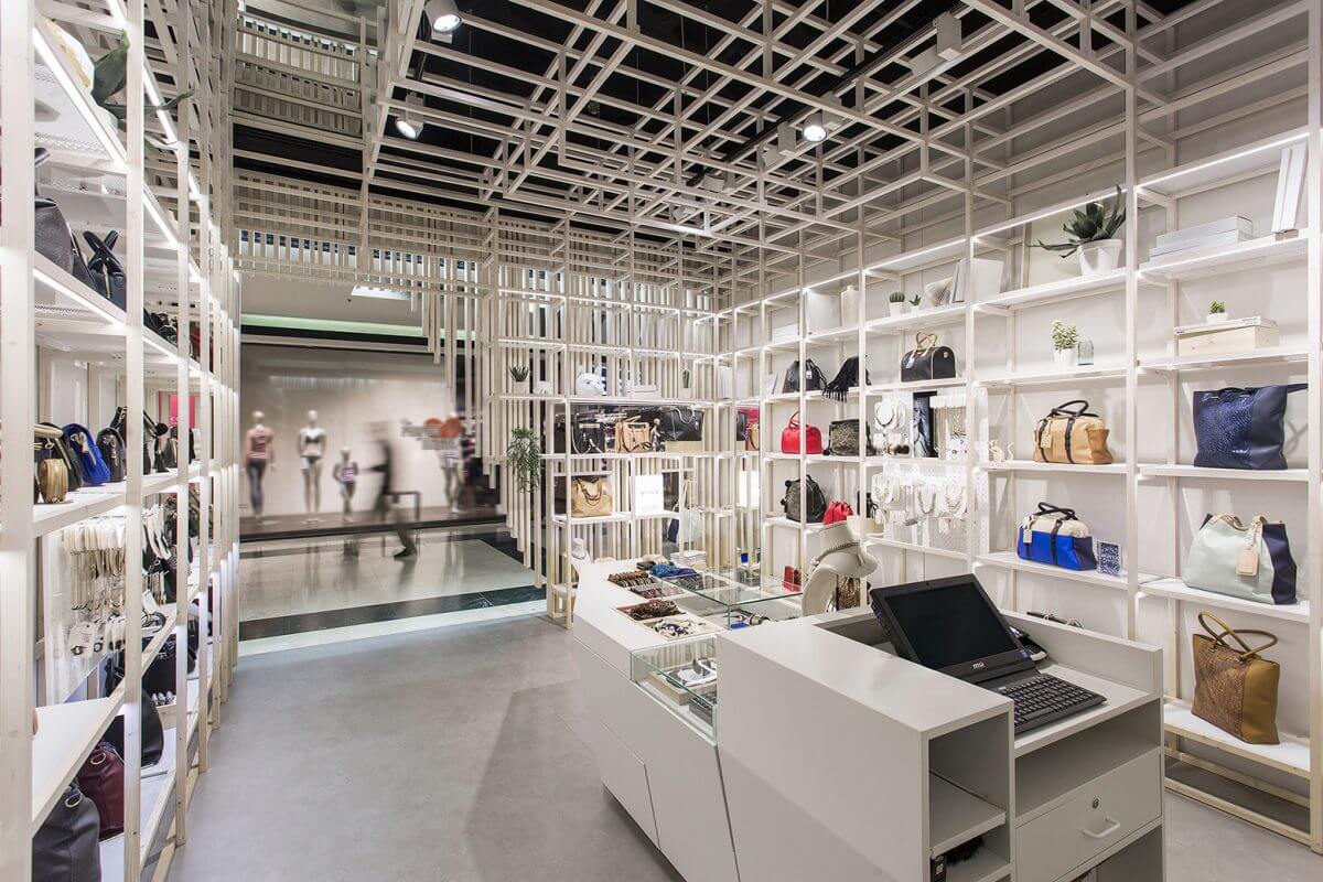 Thiết kế shop túi xách phong cách công nghiệp - 2