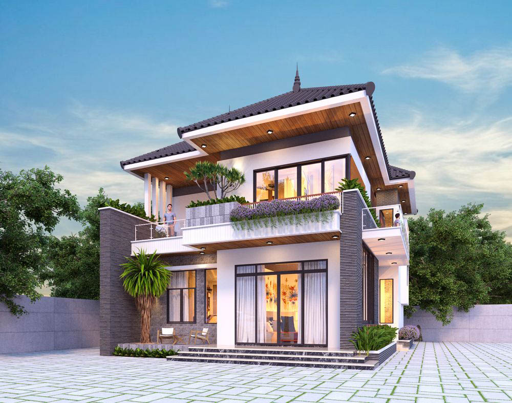 Biệt thự mặt tiền 7m không gian mở