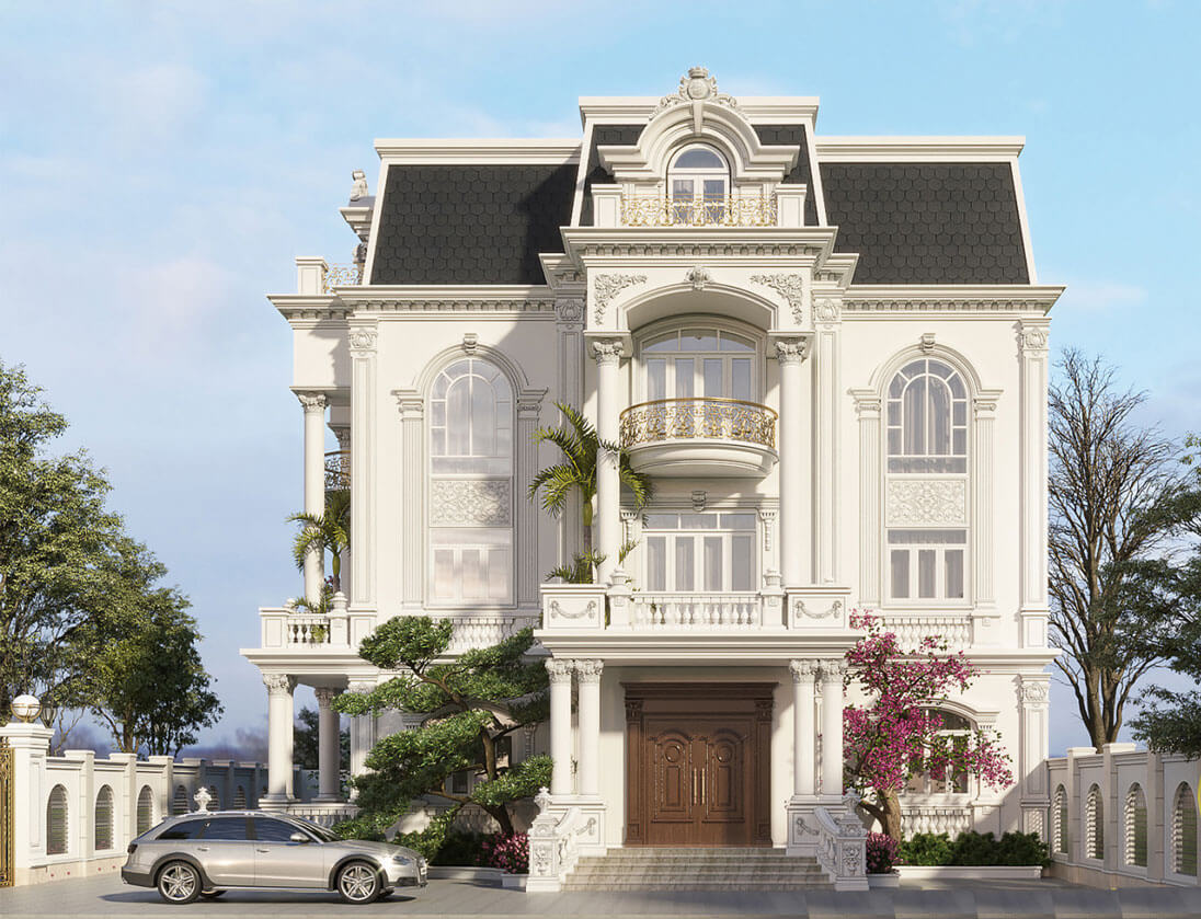 Thiết kế mặt tiền biệt thự Tân cổ điển
