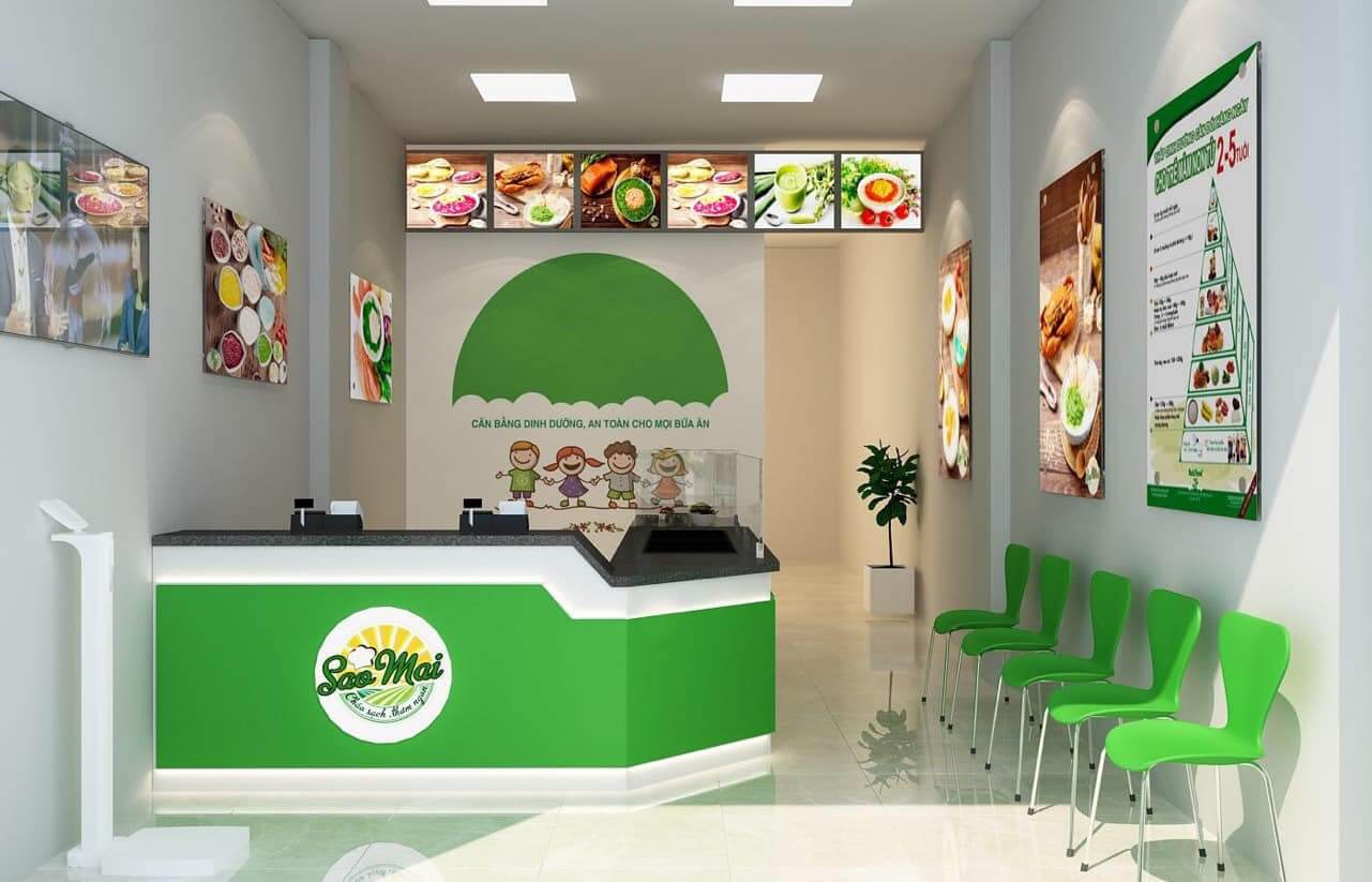 Thiết kế cửa hàng cháo dinh dưỡng nhỏ, đơn giản