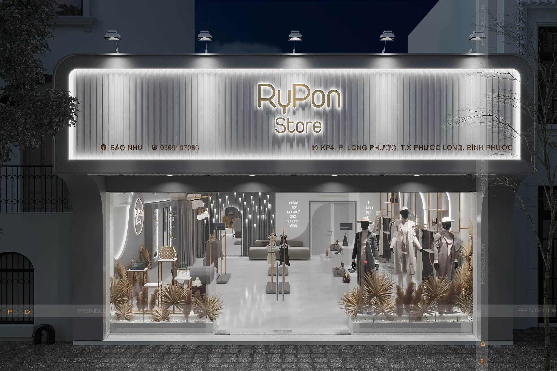 Thiết Kế Shop Thời Trang Nữ RyPon Store