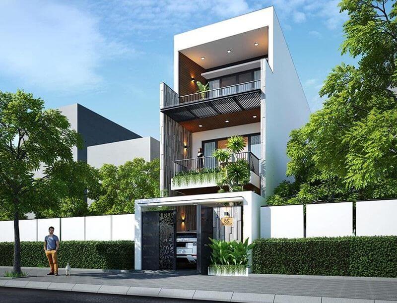 mẫu mặt tiền nhà 5m đẹp, thu hút, tính ứng dụng cao