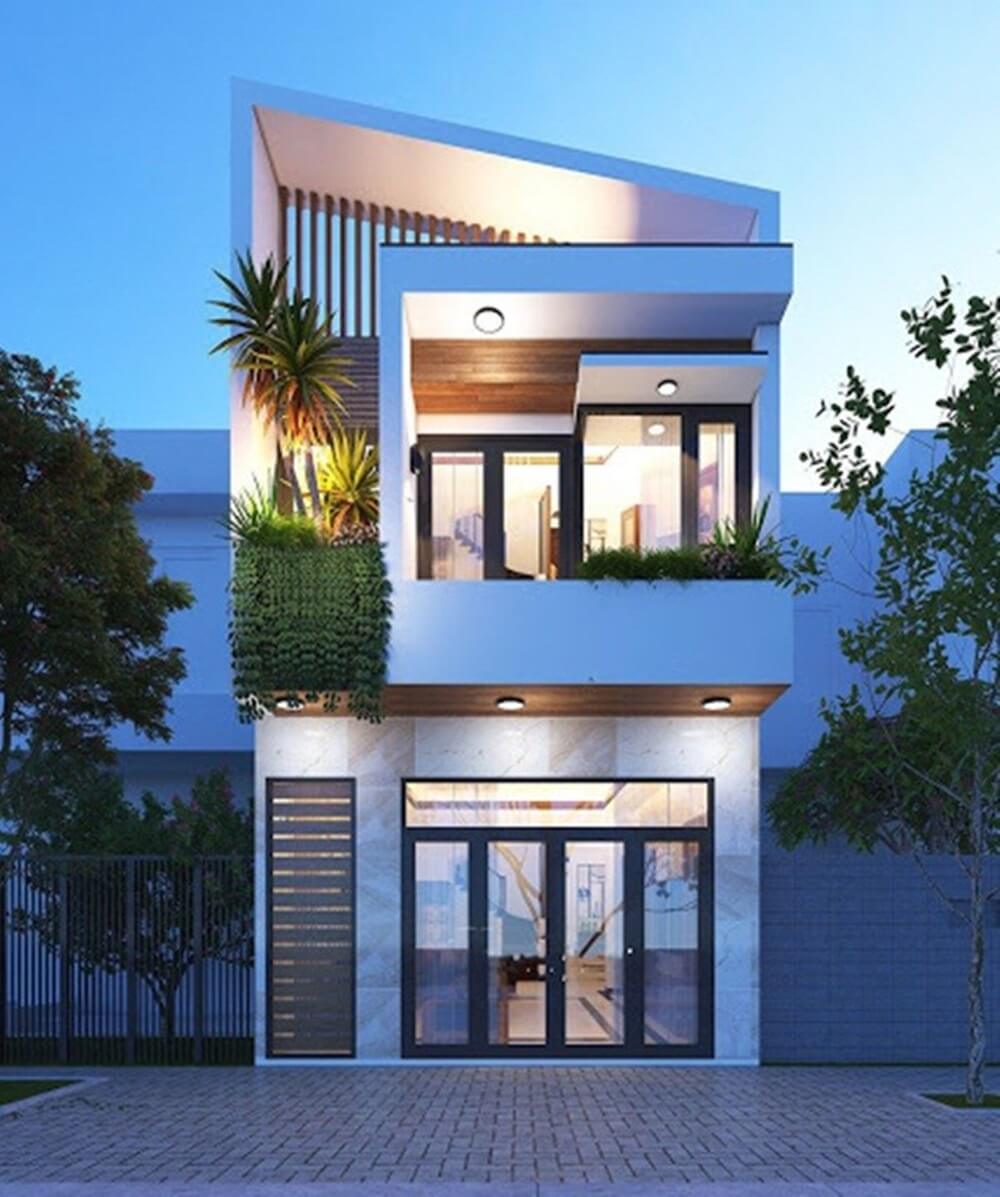 mẫu mặt tiền nhà 5m đẹp, thu hút, tính ứng dụng cao