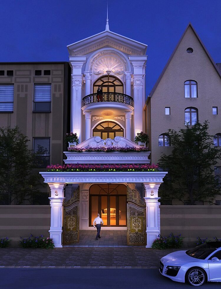 mẫu mặt tiền nhà 5m đẹp, thu hút, tính ứng dụng cao