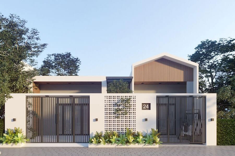 mẫu mặt tiền nhà 1 tầng đẹp không thể rời mắt