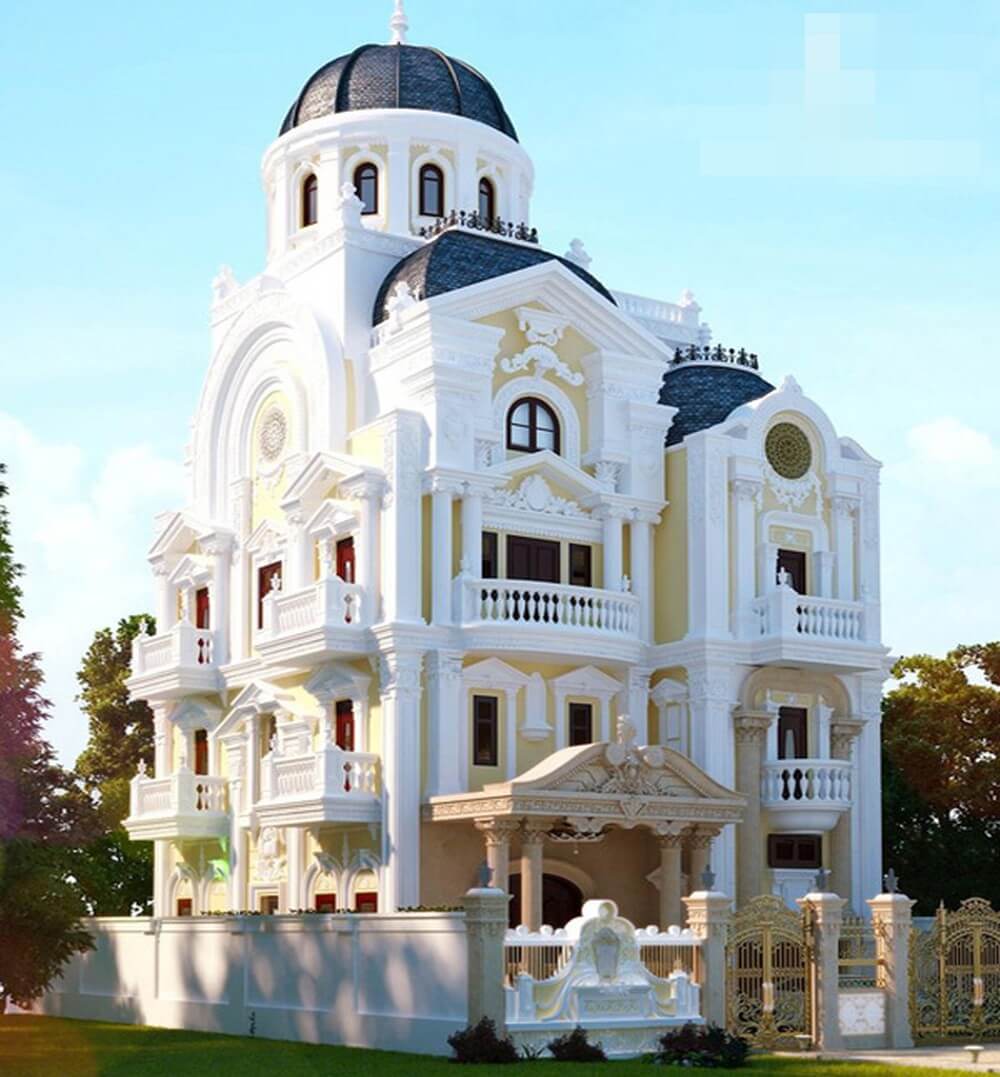 mẫu mặt tiền nhà 5 tầng đẹp không thể mắt