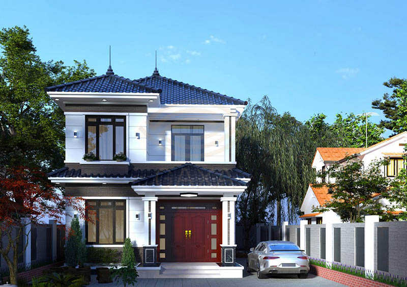 03 điểm quan trọng về phong thủy mặt tiền nhà 2 tầng mái Nhật