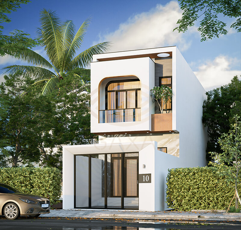 mẫu thiết kế mặt tiền nhà 2 tầng ấn tượng dành cho bạn