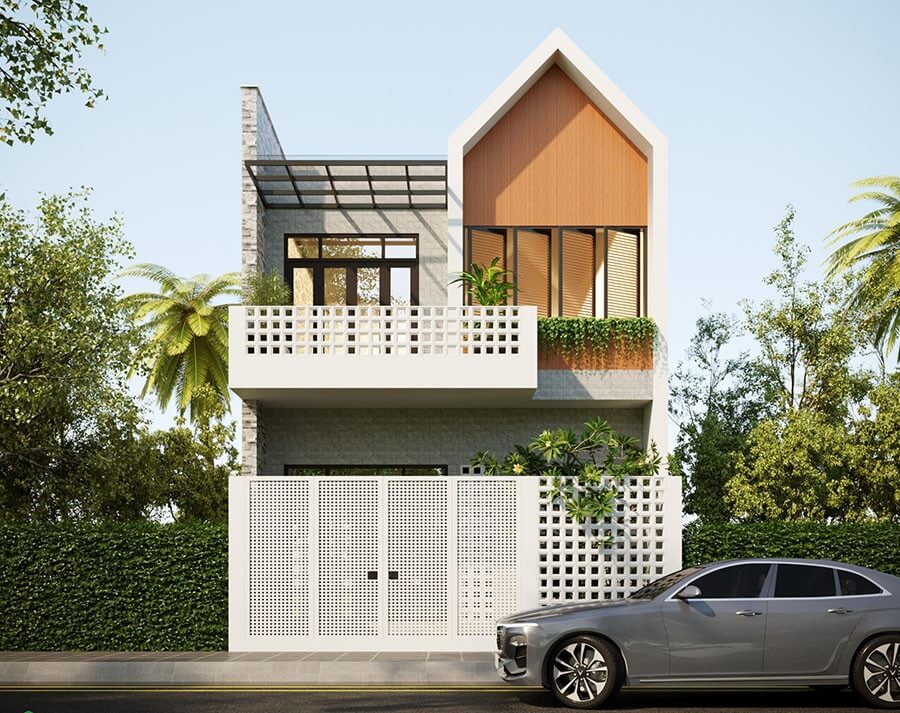 mẫu thiết kế mặt tiền nhà 2 tầng ấn tượng dành cho bạn