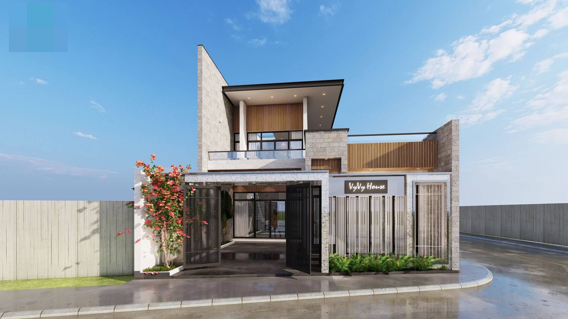 mẫu thiết kế mặt tiền nhà 2 tầng ấn tượng dành cho bạn