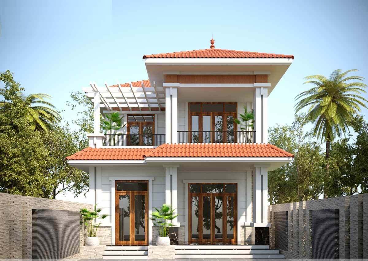 mẫu thiết kế mặt tiền nhà 2 tầng ấn tượng dành cho bạn