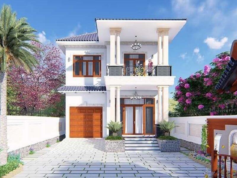mẫu thiết kế mặt tiền nhà 2 tầng ấn tượng dành cho bạn