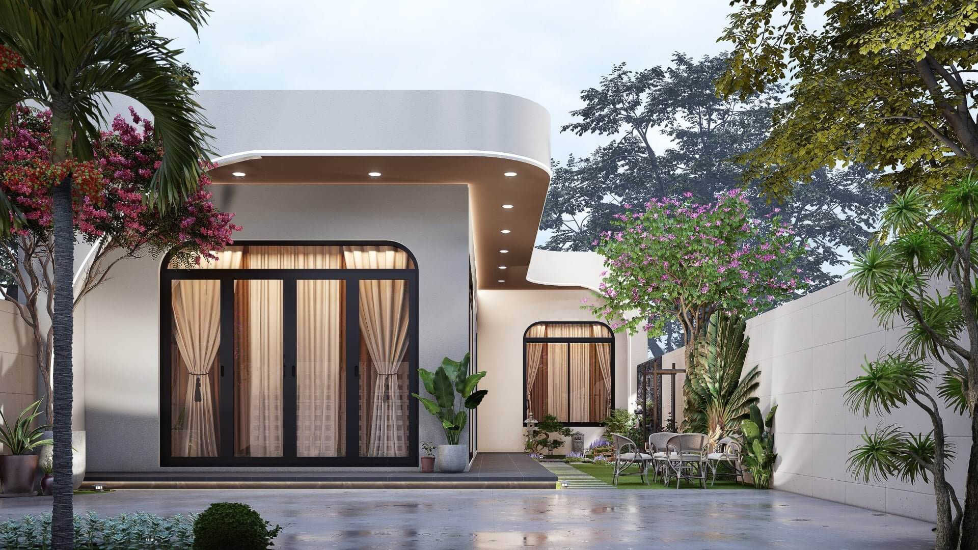 Mặt tiền nhà cấp 4 mái bằng