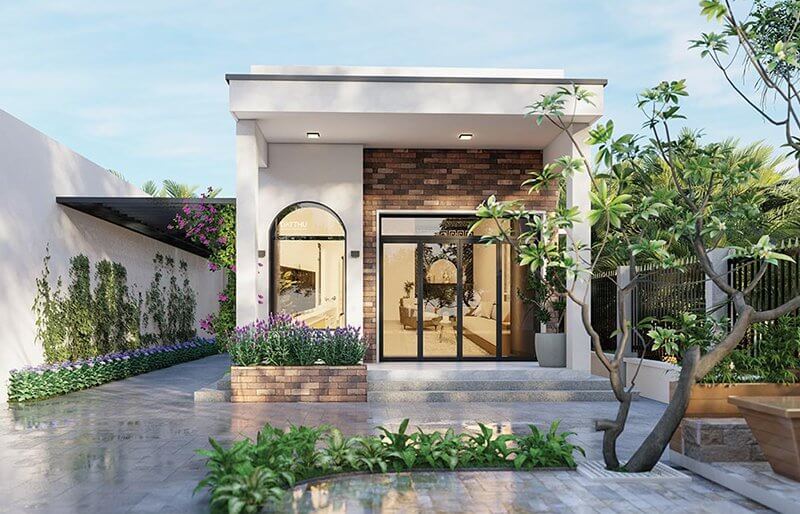 Mặt tiền nhà cấp 4 mái bằng