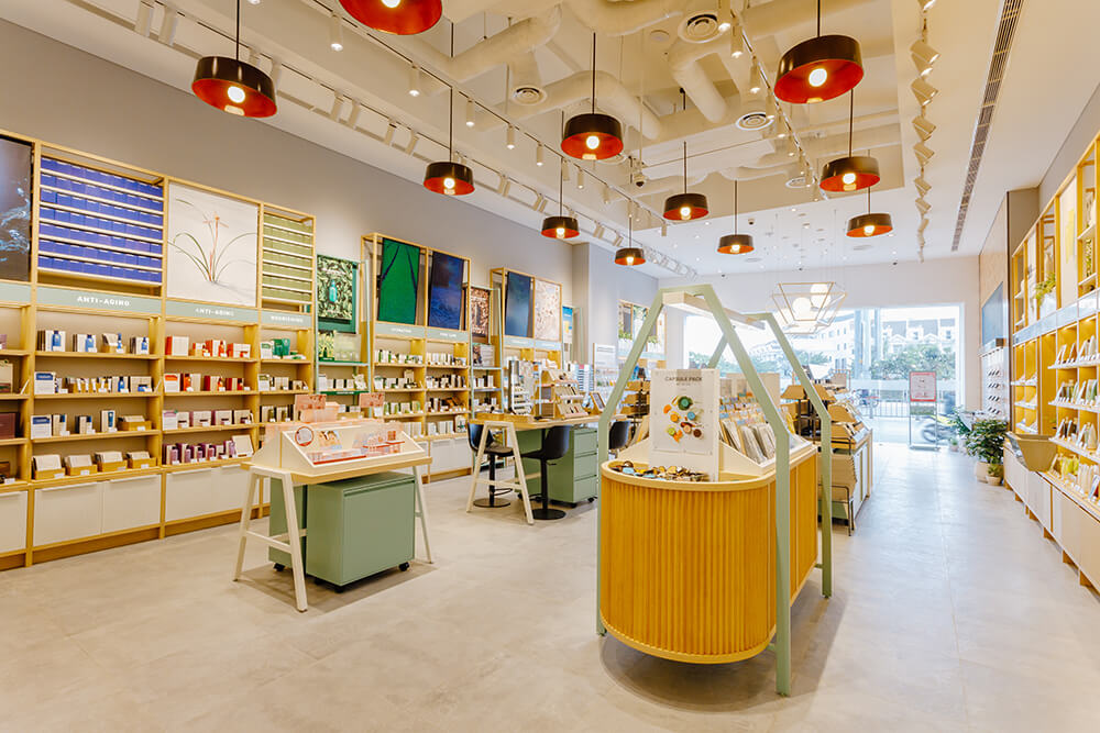 thiết kế shop mỹ phẩm giá rẻ Pendecor