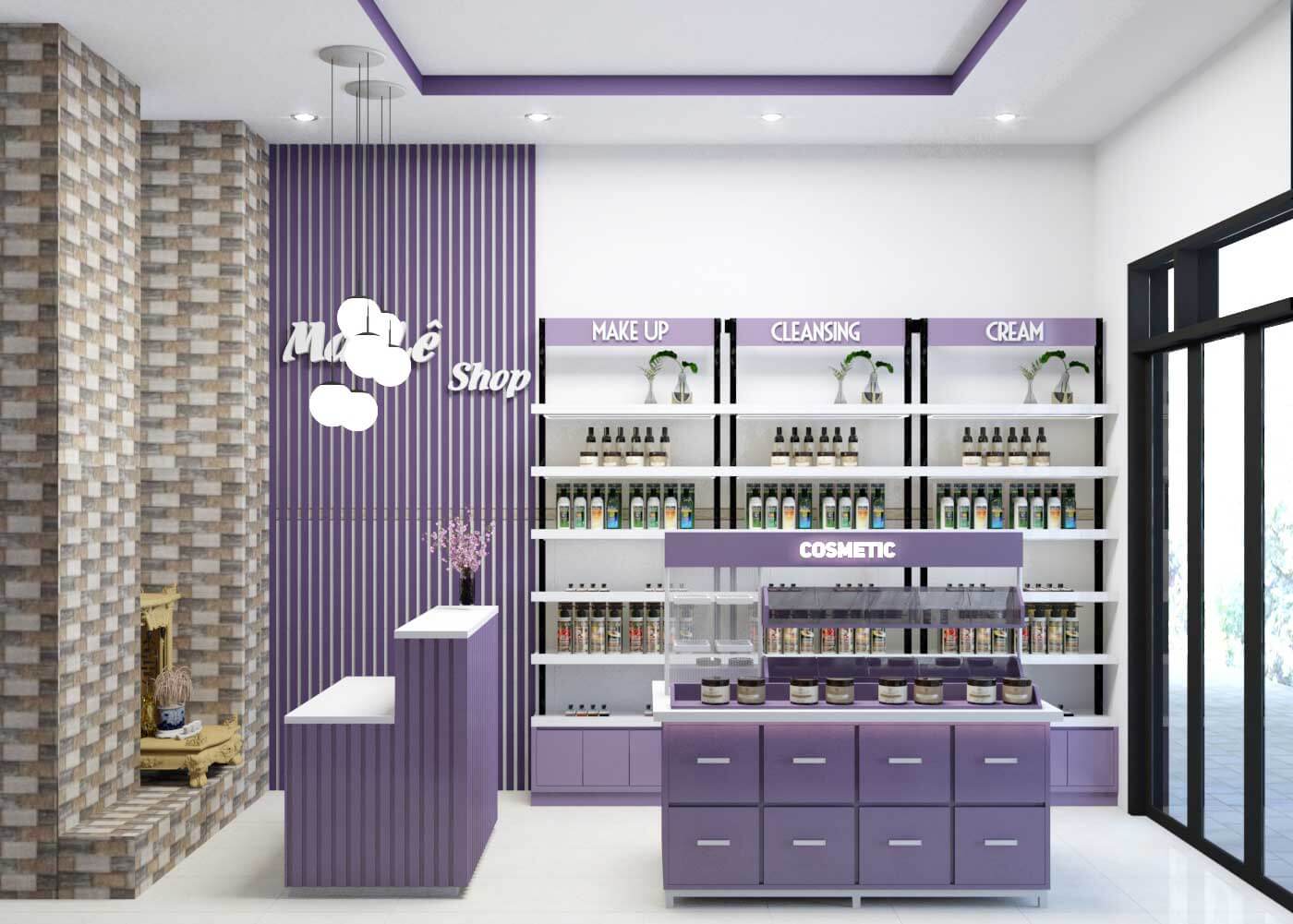 16+ thiết kế shop mỹ phẩm nhỏ đẹp không thể rời mắt, cực hút khách