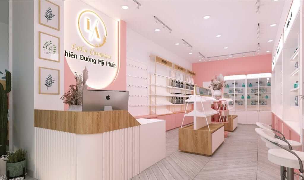 16+ thiết kế shop mỹ phẩm nhỏ đẹp không thể rời mắt, cực hút khách