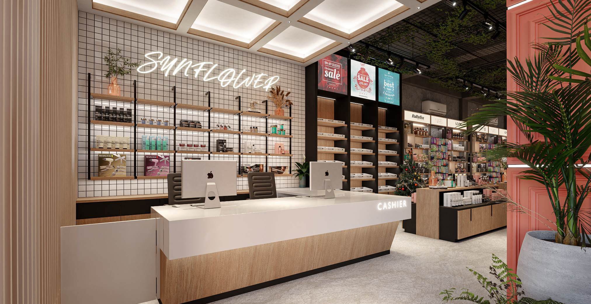 15+ mẫu thiết kế showroom mỹ phẩm đẹp mê mẩn không thể rời mắt