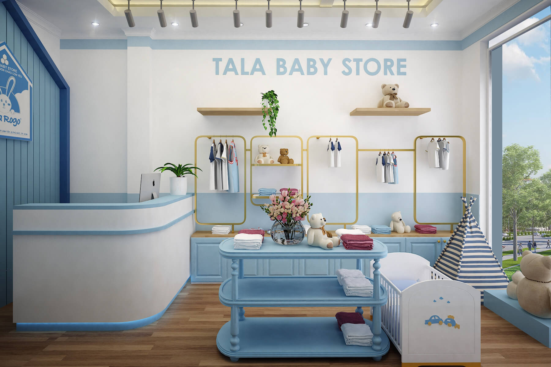 19+ mẫu trang trí shop quần áo trẻ em diện tích nhỏ siêu đẹp dành cho bạn