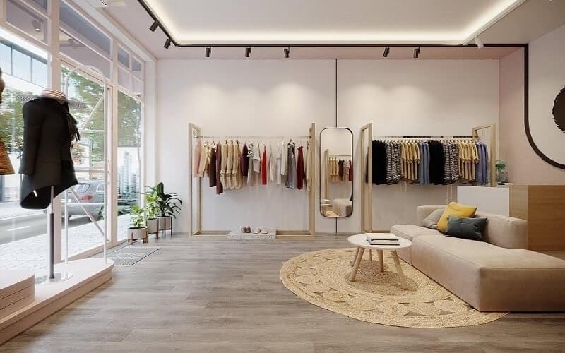 thiết kế shop quần áo nữ đơn giản Pendecor