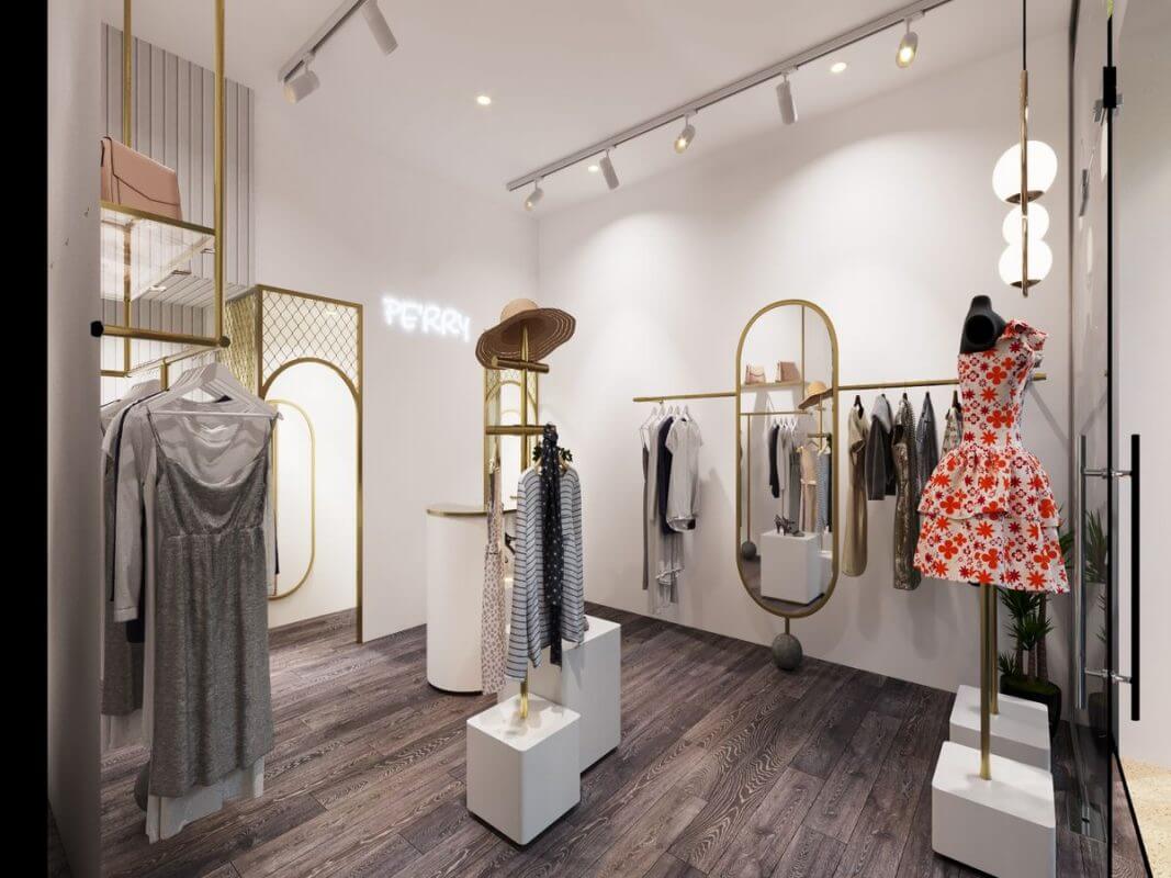 trang trí cửa hàng quần áo nữ Pendecor