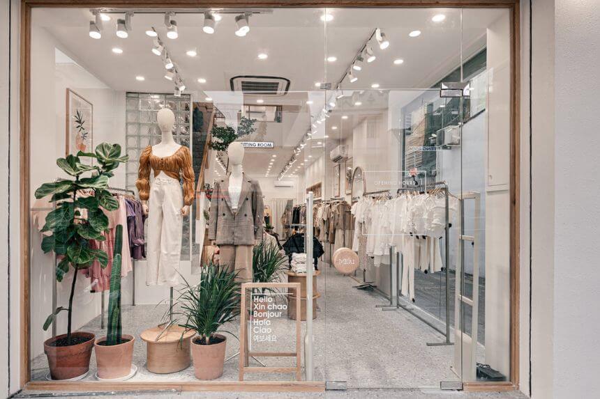 thiết kế nội thất shop thời trang nữ Pendecor