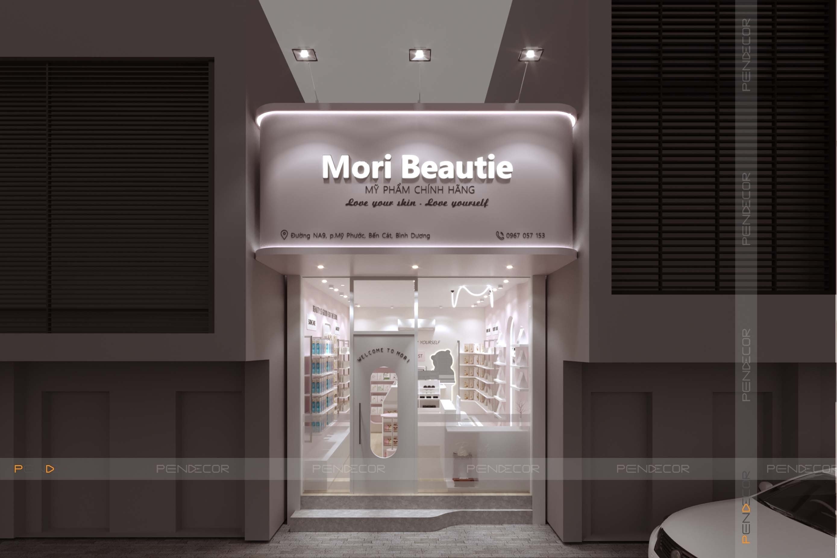 Thiết Kế Shop Mỹ Phẩm Mori Beautie