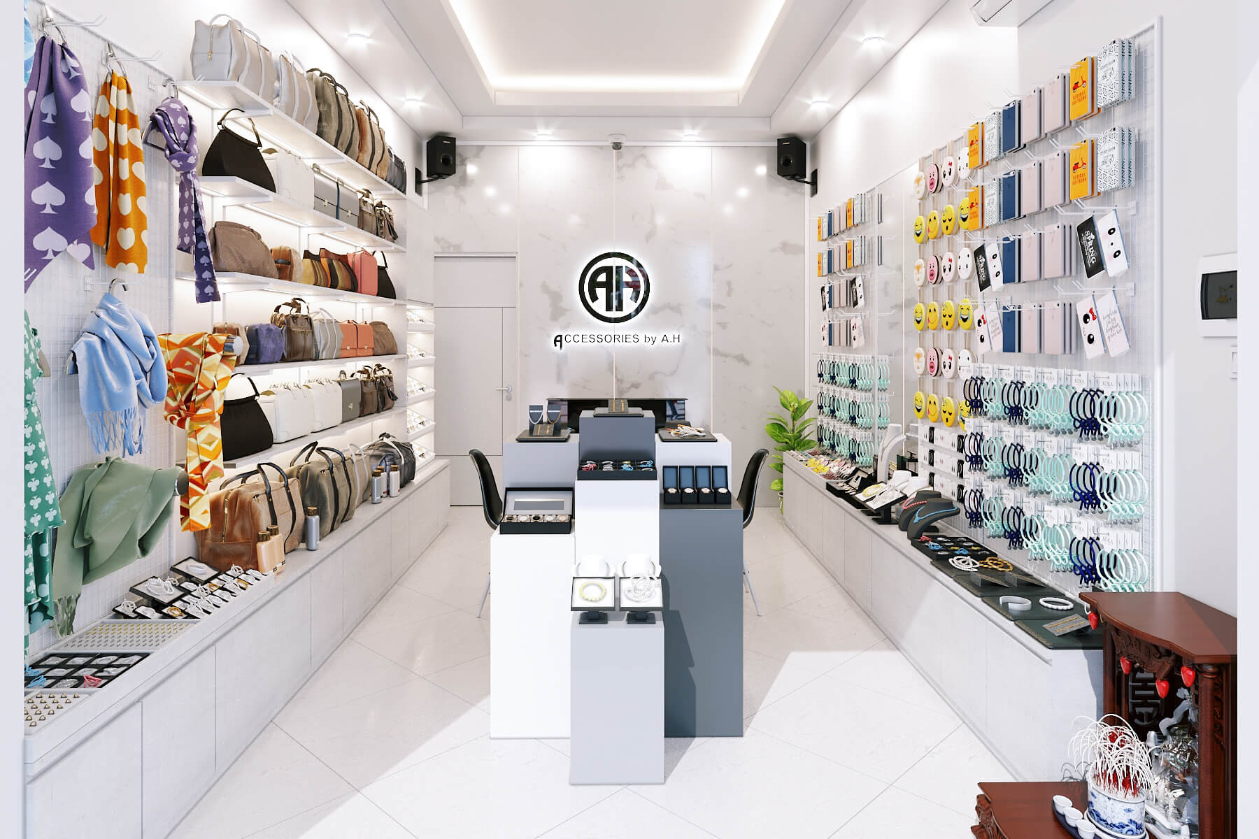 Mẫu thiết kế cửa hàng phụ kiện thời trang đẹp mãn nhãn không thể rời mắt - 17